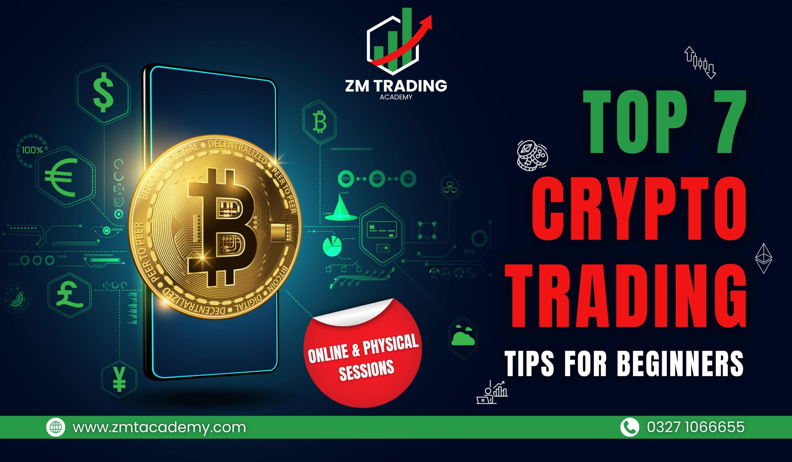 Digital illustration of a crypto trader analyzing Bitcoin, Ethereum, and altcoin charts on multiple screens in a futuristic trading setup.