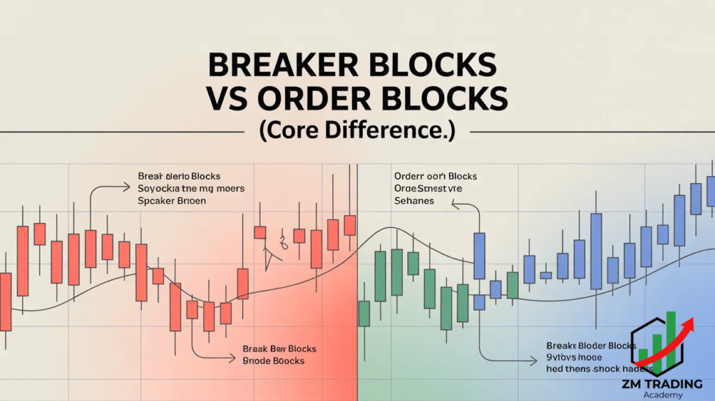 Breaker Blocks vs Order Blocks (Core Difference)